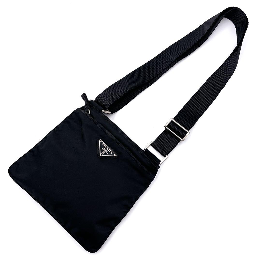 極美品 PRADA プラダ ショルダーバッグ サコッシュ ナイロン ブラック