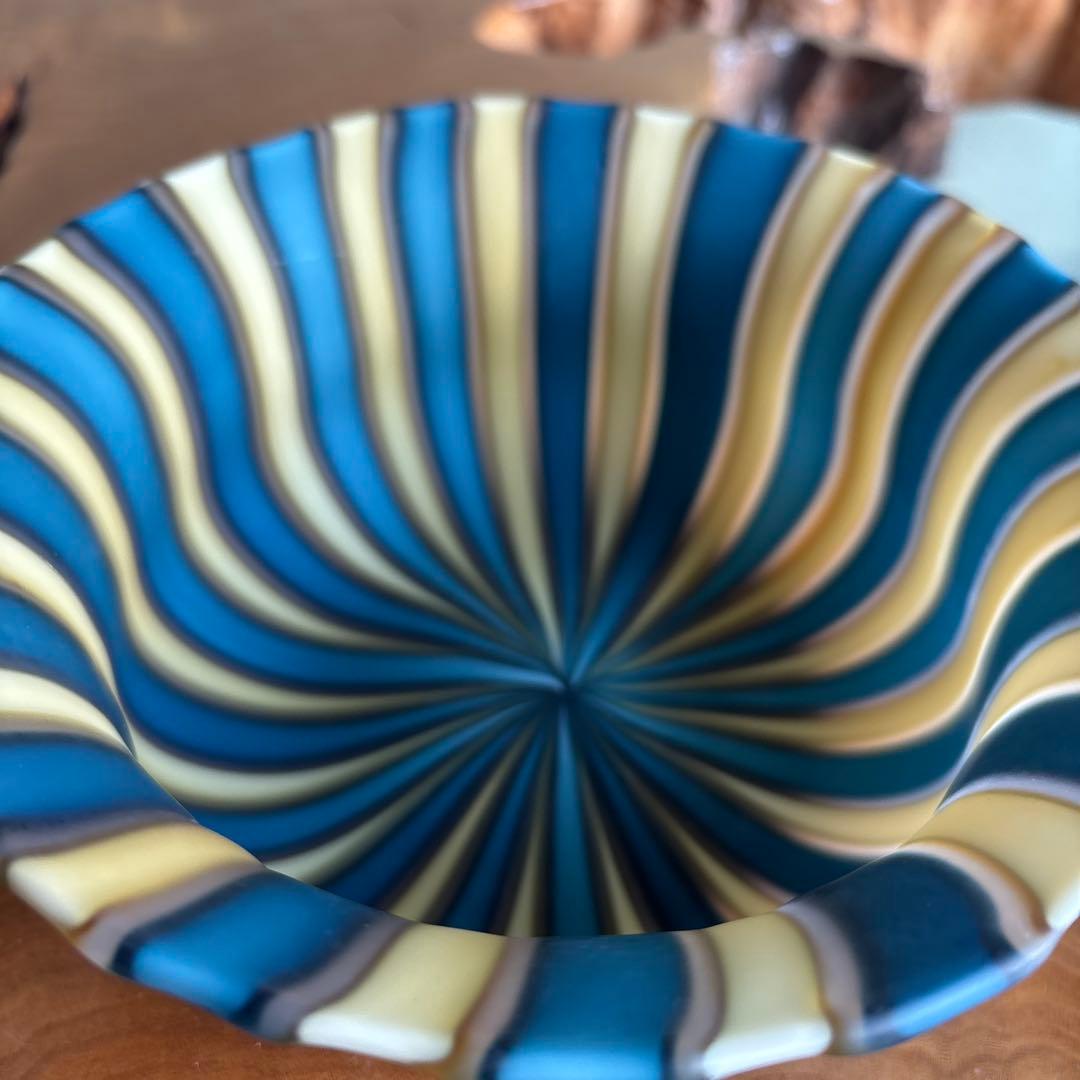 モリーネ 陸工房作 鉢 ガラス製 共箱