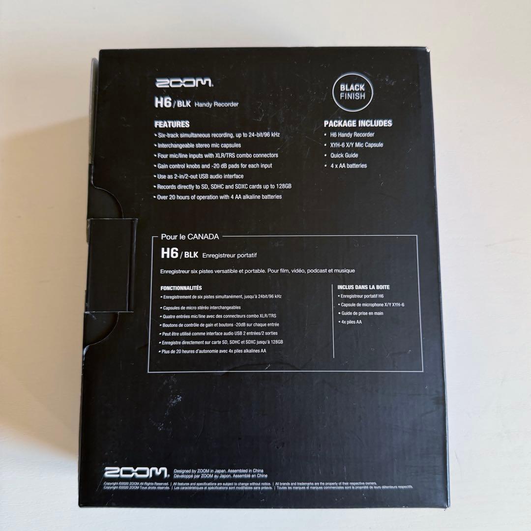 ZOOM ( ズーム ) / H6 Black　ハンディレコーダー