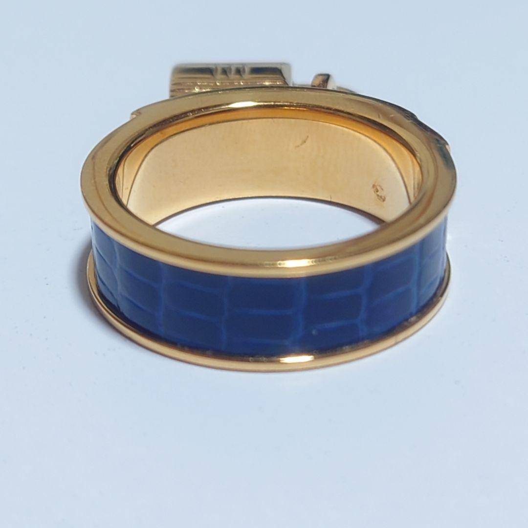 未使用に近い エルメス スカーフリング ケリー カデナ 南京錠 22号 ケース付