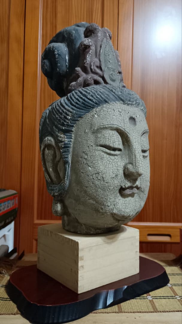 木造　仏頭 観音菩薩　仏像