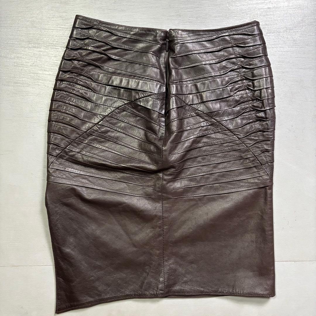GUCCI レザースカート　羊革　ラムレザー　イタリア製　トムフォード期