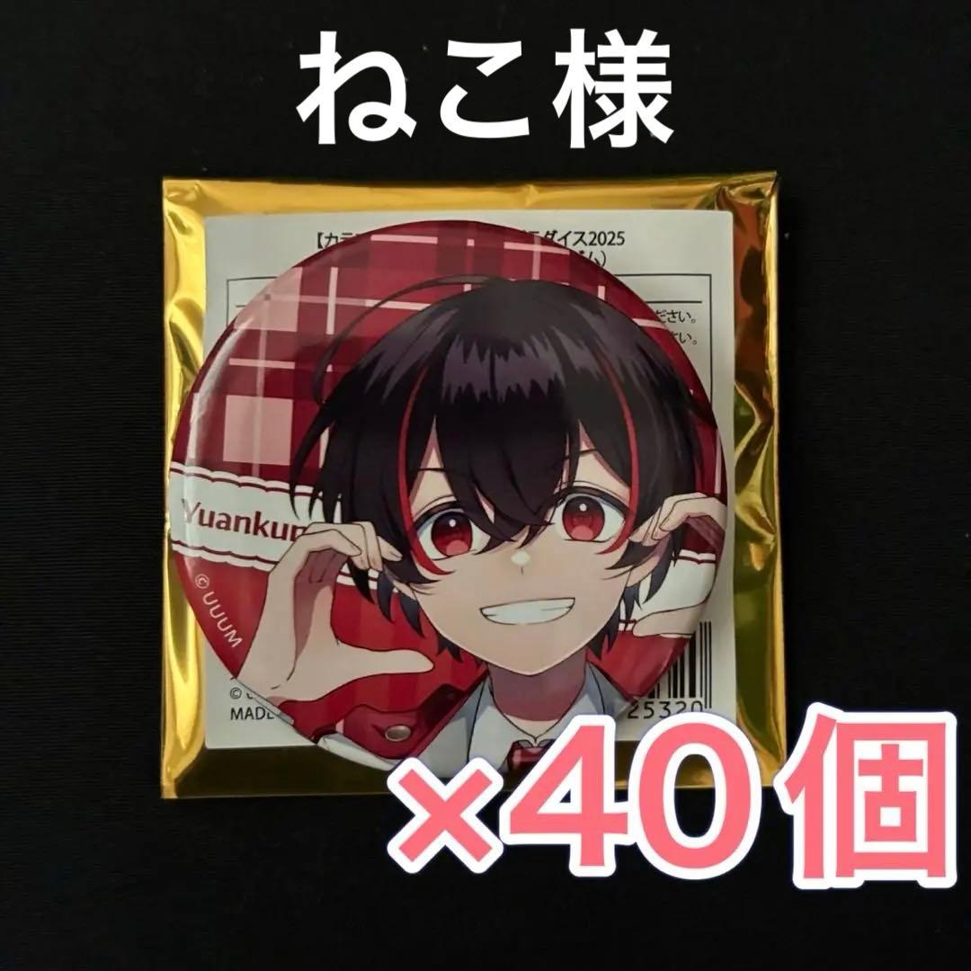 ねこ様　カラフルピーチ　ゆあんくん　缶バッジ40個　からぴちパラダイス2025