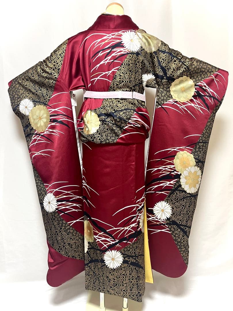 【美おり】振袖 正絹 振袖フルセット 7点セット 成人式 金彩加工 高級 古典柄