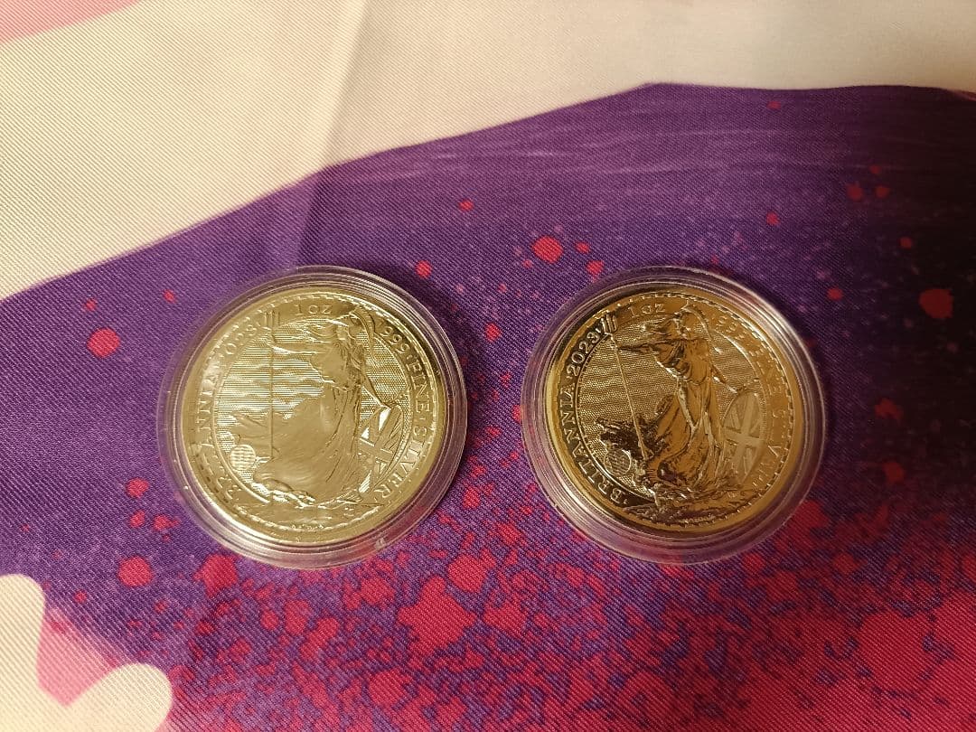 ブリタニア銀貨2枚セット★1オンス★2023年★エリザベス女王★シルバー