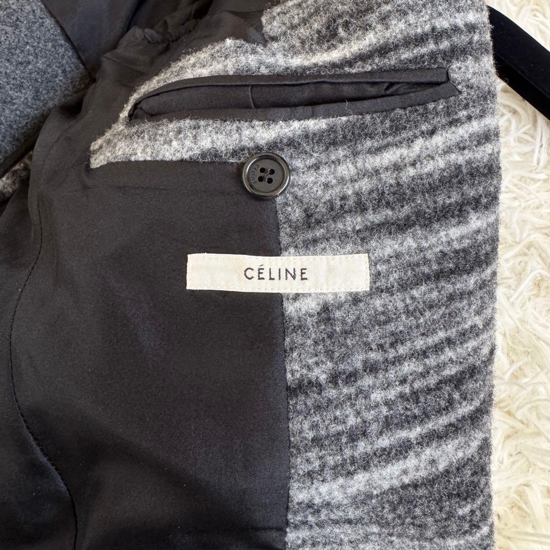 未使用級　フィービー　セリーヌ　クロンビーコート　シルク　グレー　Sサイズ