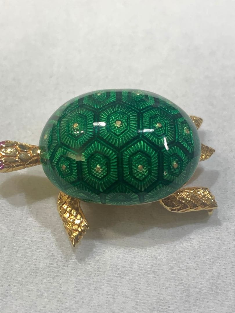 希少☆BOUCHERON☆ブシュロン 亀タートル ヘキサゴン　ブローチ