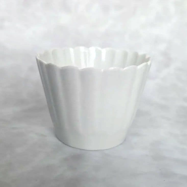 古伊万里　白磁　菊形　猪口　向付　骨董　江戸時代　アンティーク　金継ぎ