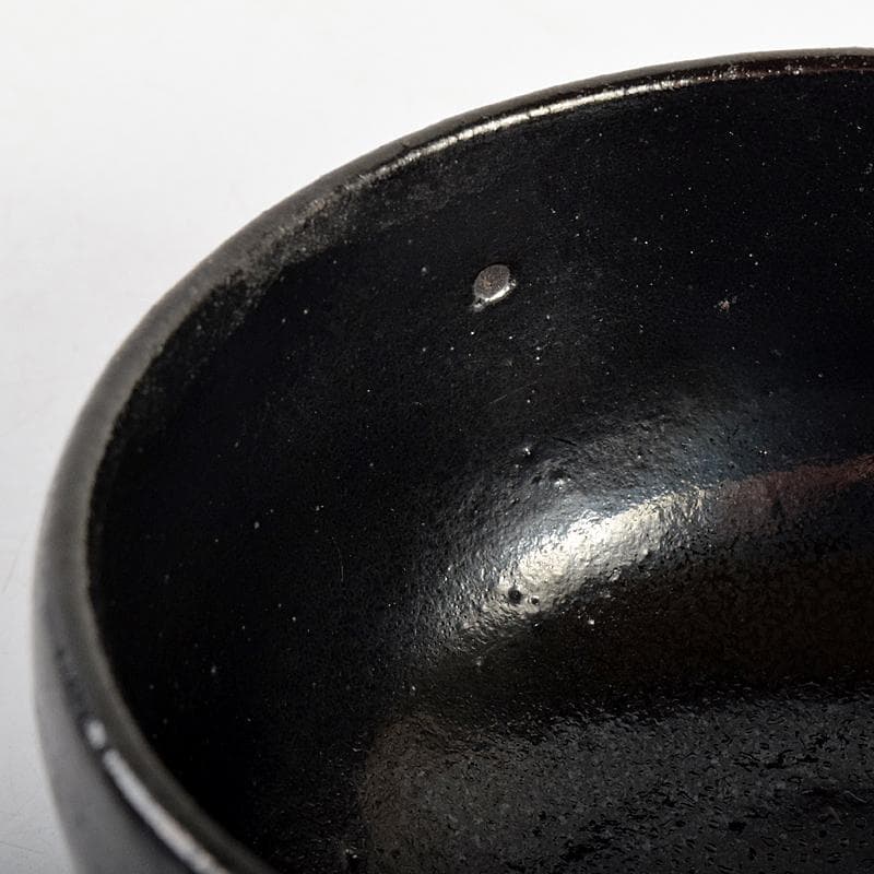 茶道具　楽吉左衛門　黒楽茶碗　時代箱付　M　R8543