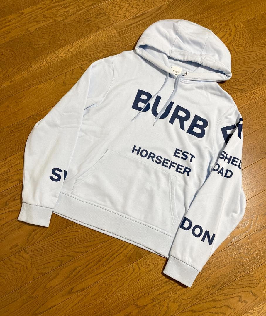 バーバリーロンドンイングランド 22AW ホースフェリープルオーバーパーカー L