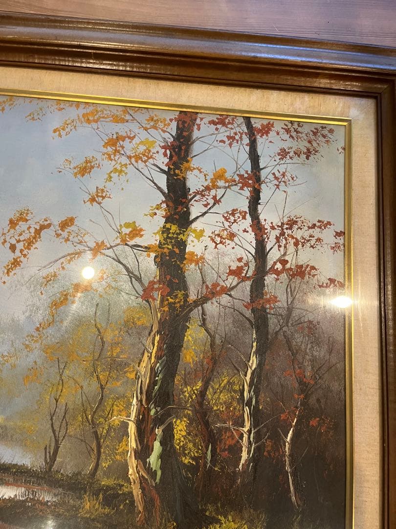 風景画 油彩額縁付き