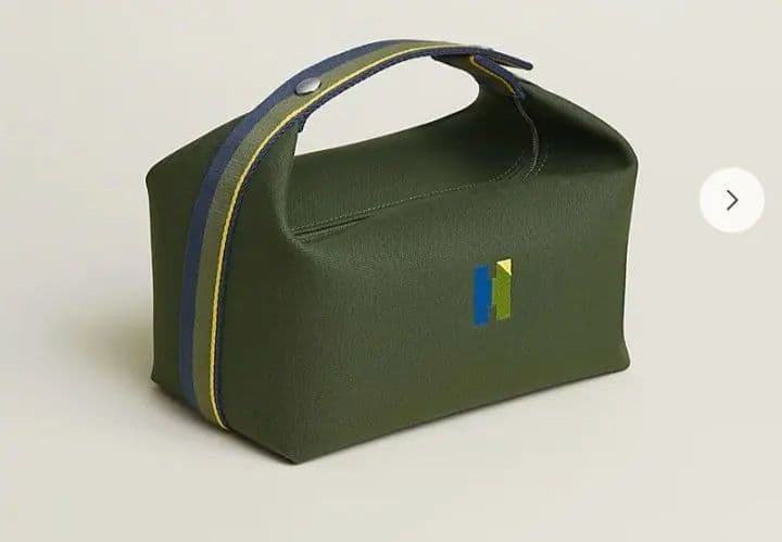 エルメス　HERMES 《ブリッド　ア　ブラック・Hパヴィヨン》 GM　カーキ