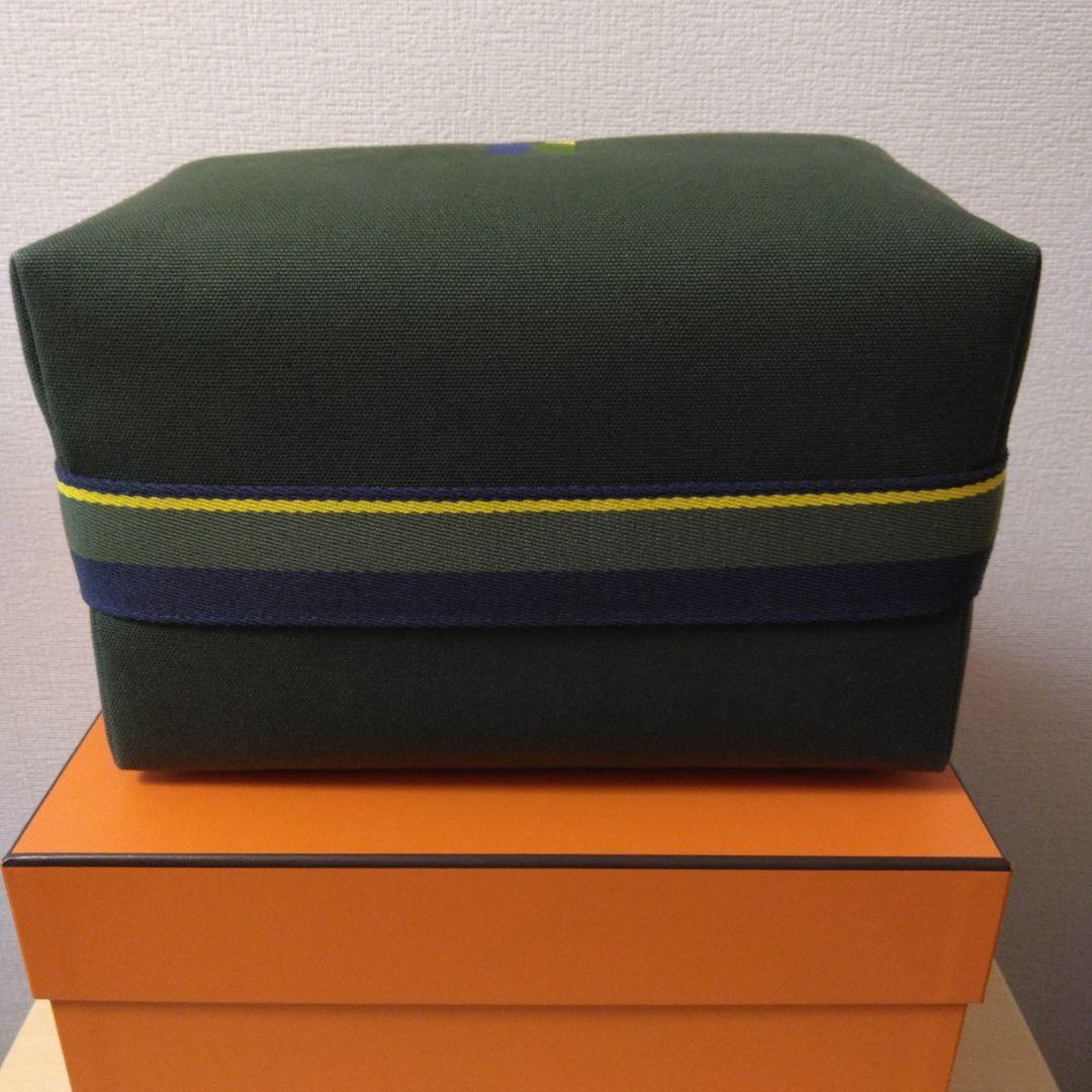 エルメス　HERMES 《ブリッド　ア　ブラック・Hパヴィヨン》 GM　カーキ