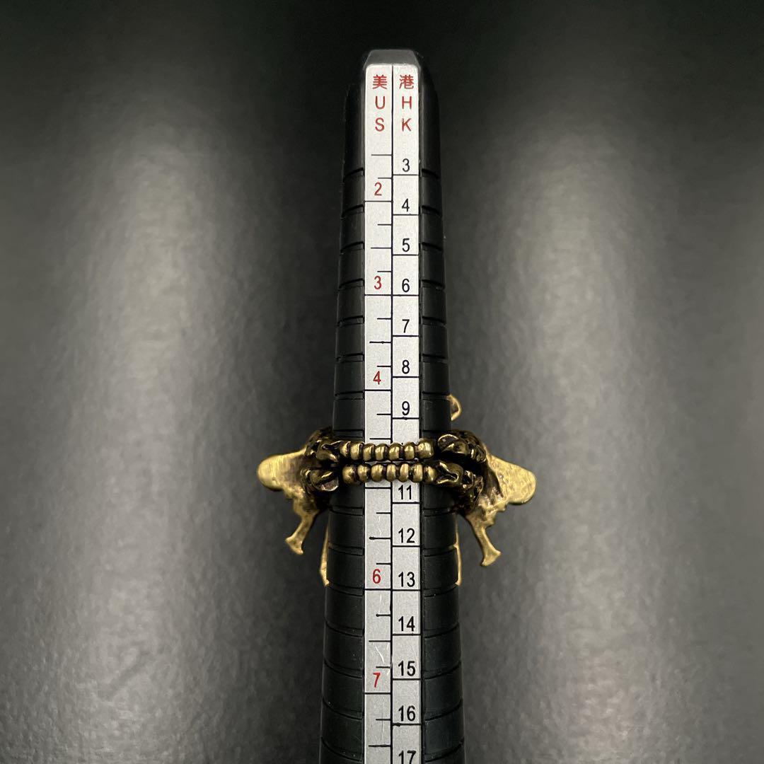 良品　グッチ リング インターロッキング 蜂 ビー パール ストーン 9号　指輪