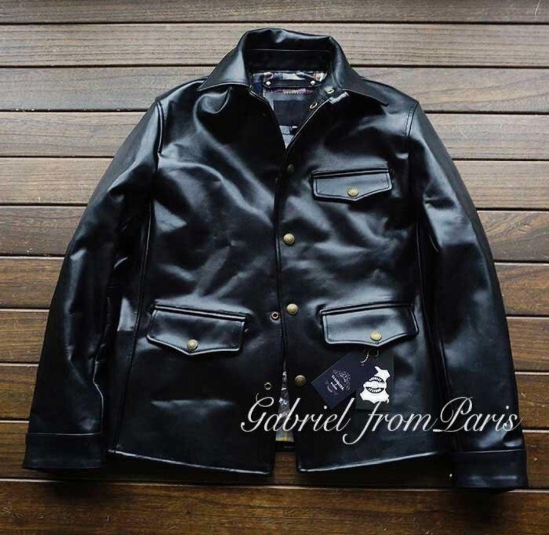 【新品】28万円 高級希少馬革 ホースハイドオイルレザージャケット 入手困難