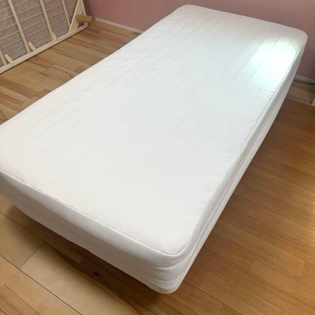 無印良品　脚付きマットレス ボンネル　シングル ホワイト②