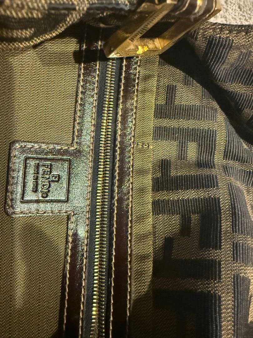 【希少】Fendi ズッカ柄 マンマバケット 金具ゴールド＊ショルダーなし