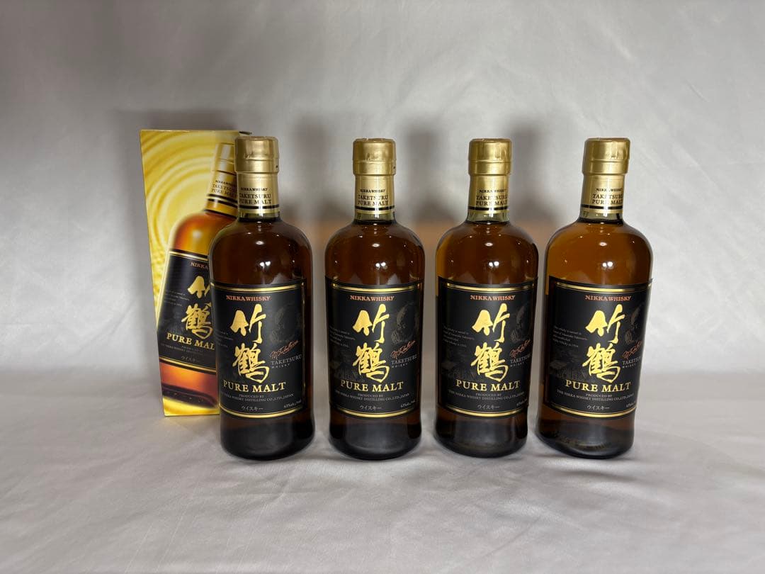 【4本セット】竹鶴ピュアモルトウイスキー 700ml【旧ラベル・化粧箱付(※)】