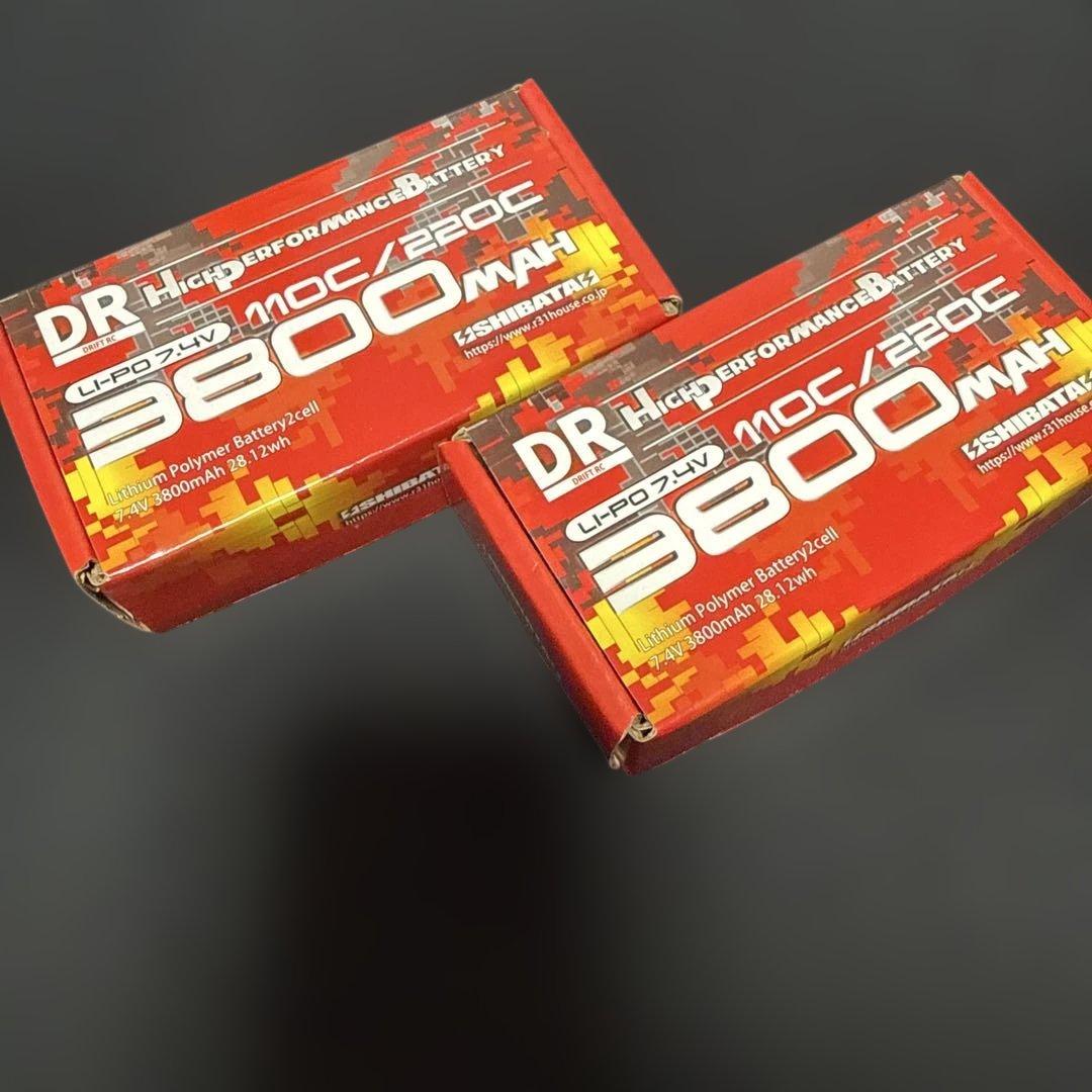 シバタ DR LiPoバッテリー 3800mAh 220C 2個セット GRK