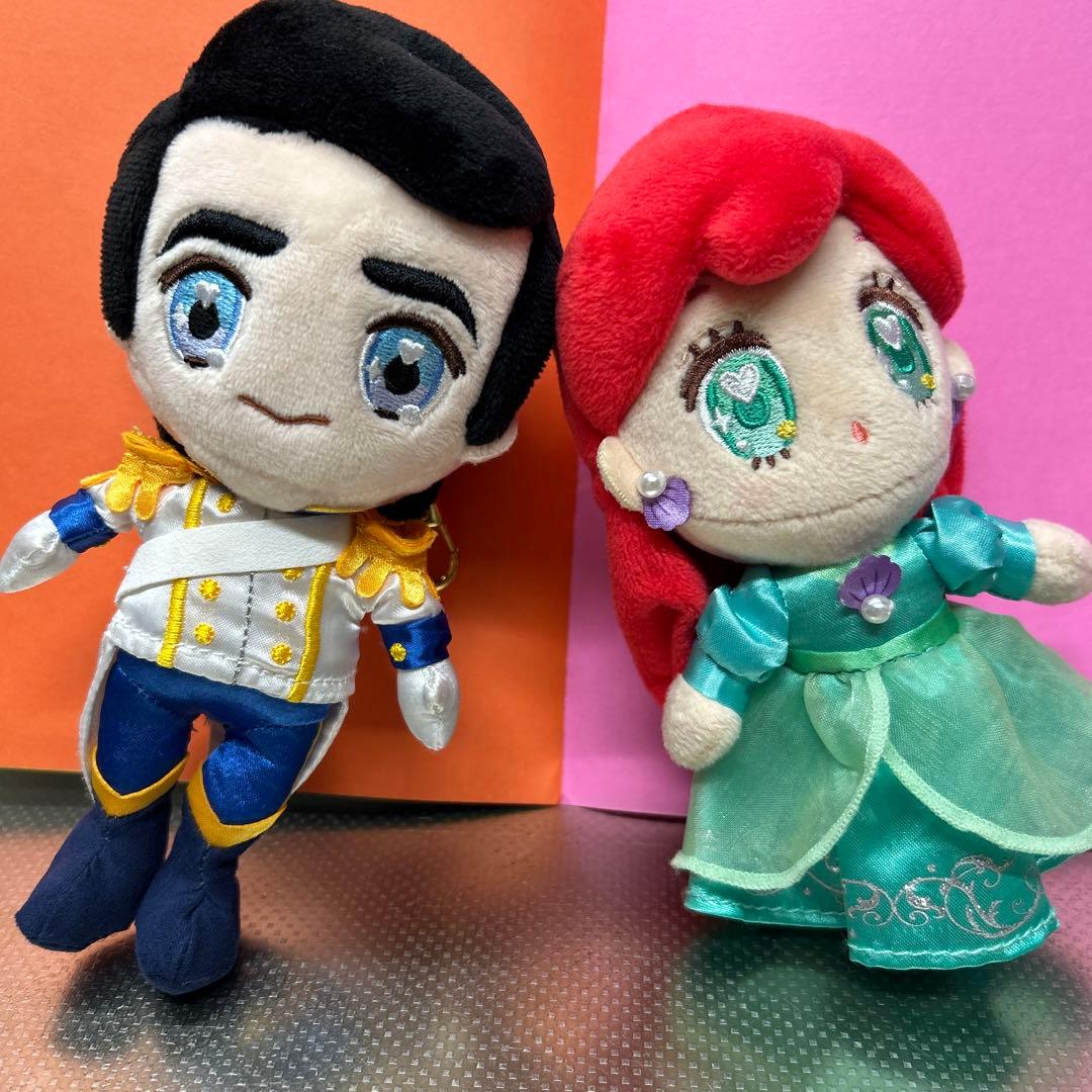 ディズニーストア　アリエル　エリック　ぬいぐるみ　キーチェーン　キーホルダー