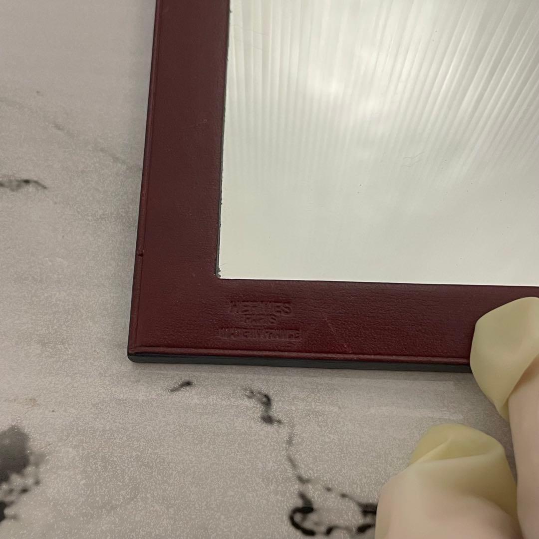 【あべっち様only】　HERMES エルメス　レザー　ミラー　手鏡　鏡