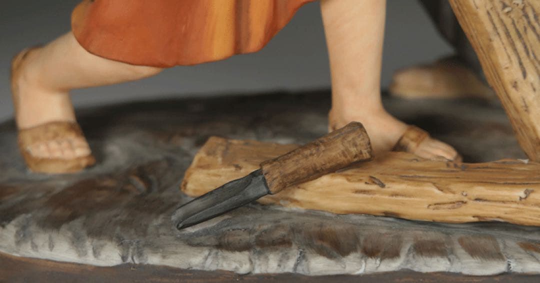 【聖父子 イエスとヨセフ 】 陶器 西洋彫刻 キリスト教美術