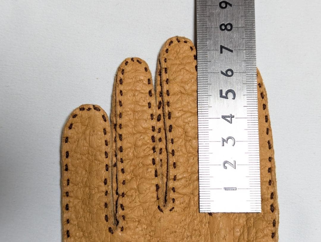 超美品 USAヴィンテージ ペッカリーグローブ 7.5 キャメル 革手袋
