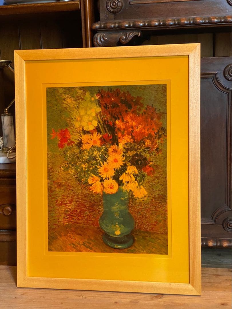 ゴッホ ヒナギク アネモネ 額縁 インテリア アンティーク