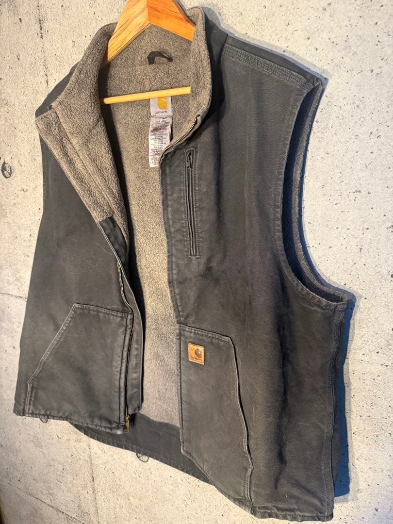Carhartt ベスト ボアフリース ベスト ダックベスト ブラック XL