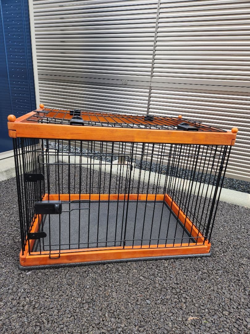 犬用　ケージ(木製+金属)