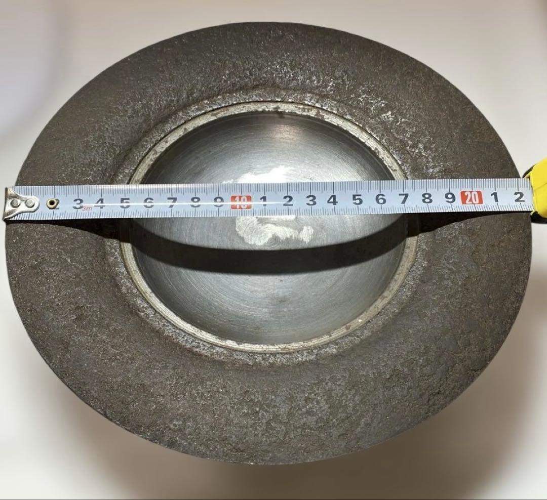 南部鋳物 3代目高橋萬治 作 円形蓋付製品 印有り アンティーク 非常に希少品