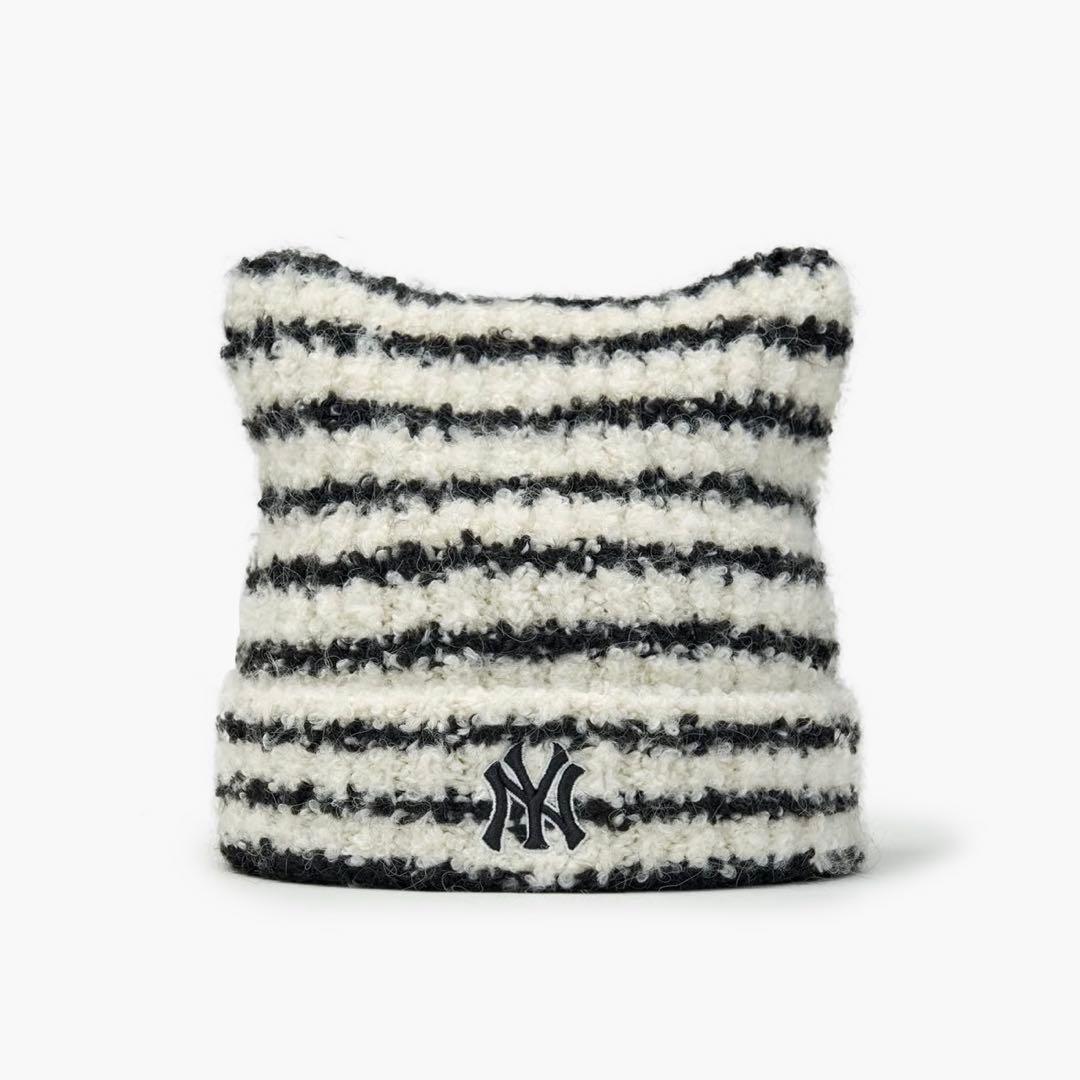 カリナ着用☆TWS ピック☆完売品☆MLB☆猫耳 ミャオン ビーニー NY