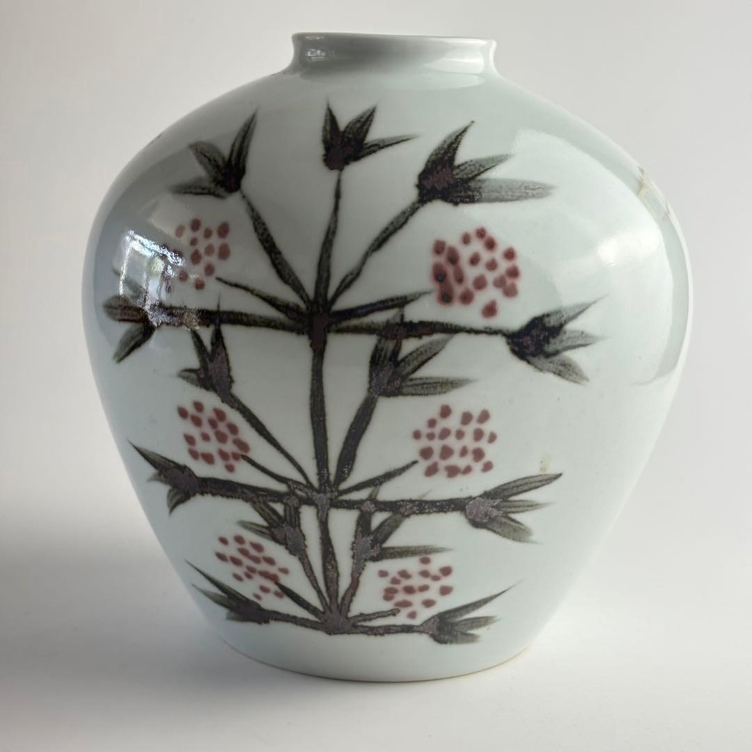 韓国人間国宝 申相浩 鉄絵 壺 韓国美術 花入 花瓶