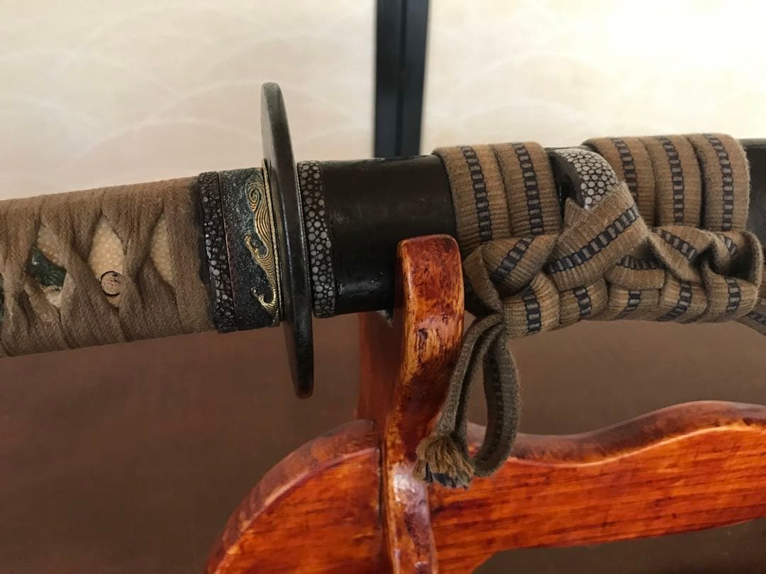 古い模造刀脇差、小柄付