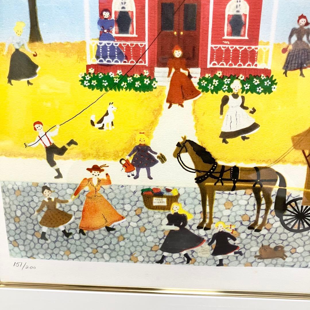 ジョアン・ケース作　「生地売りの商人」　版画　リトグラフ　限定200