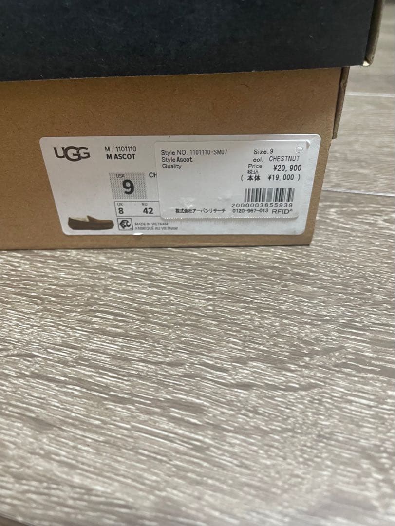 新品未使用　UGG アグ　Ascot　US9サイズ 27cm