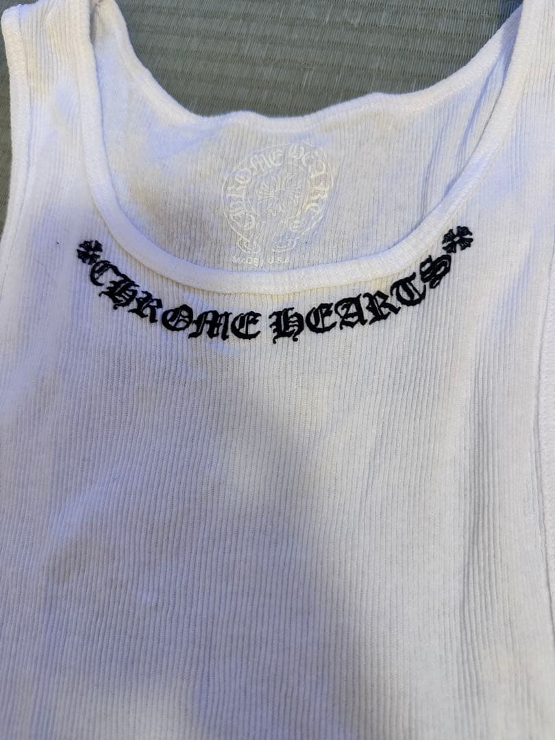 CHROME HEARTS ホワイトリブタンクトップXL 男女兼用