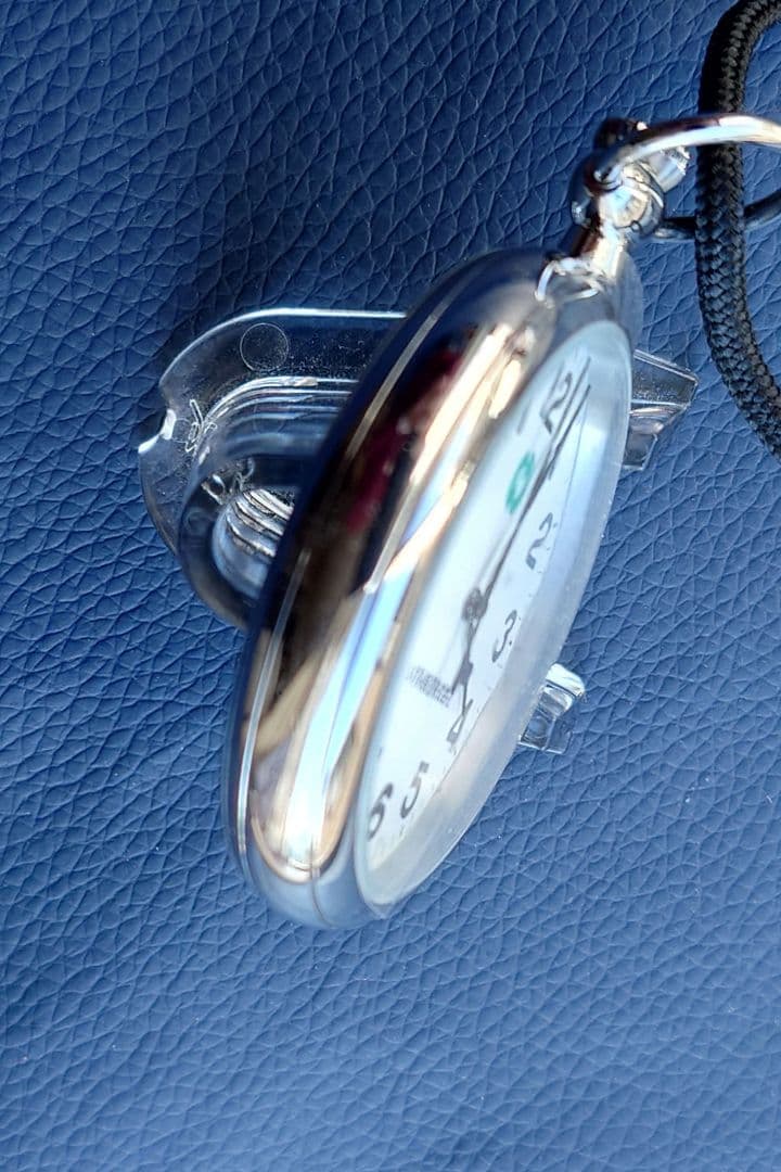 【電池交換済・稼働中】いすみ鉄道 懐中時計 鉄道時計 天賞堂製 キハ52刻印あり