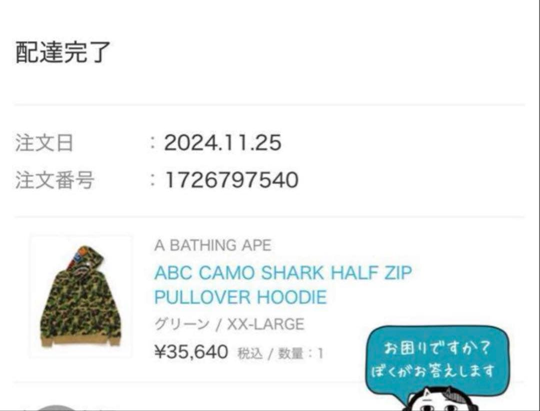 【大西洋】A BATHING APE シャークパーカー