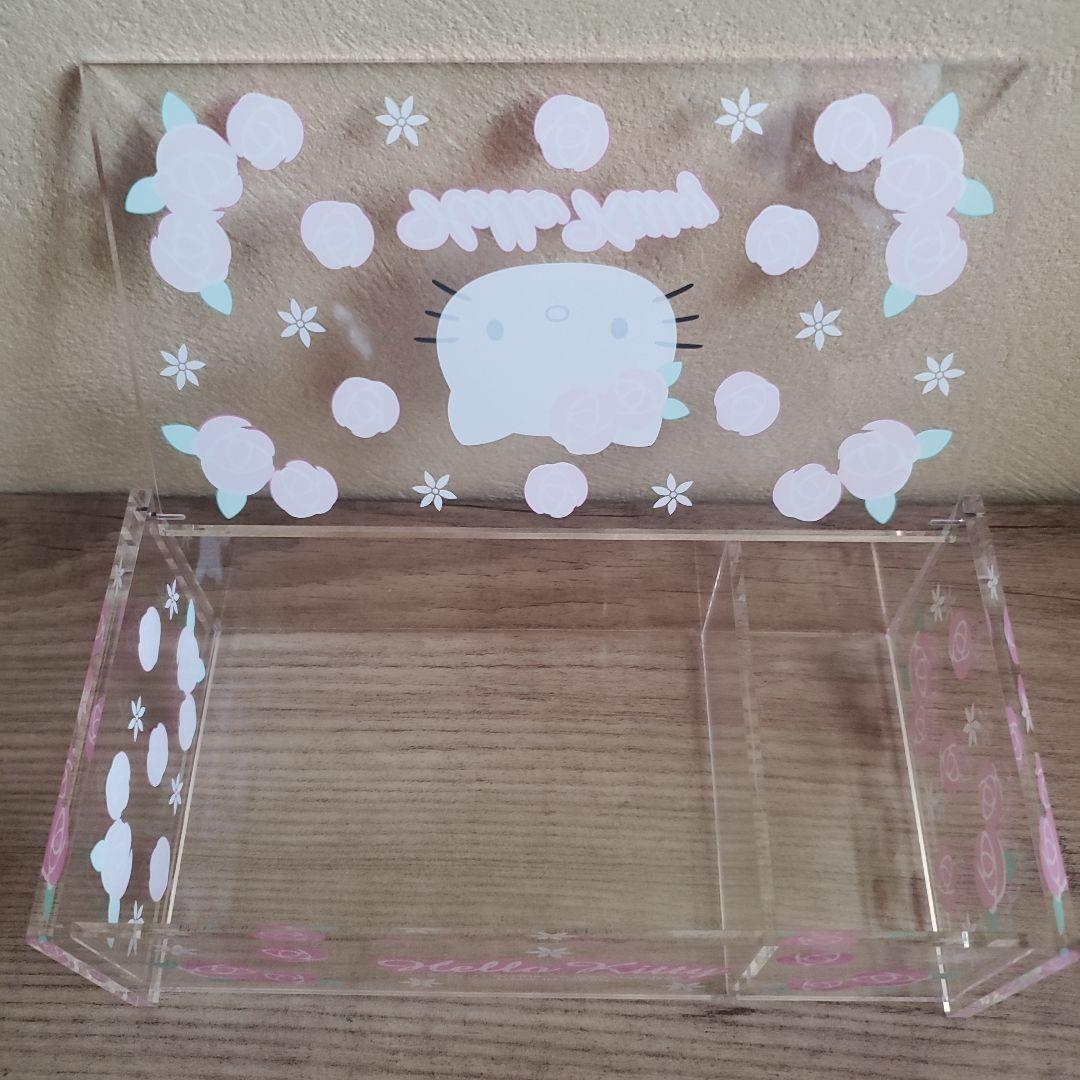 希少！　ハローキティ フタ付き収納ボックス　 コットン綿棒/アクセサリーケース