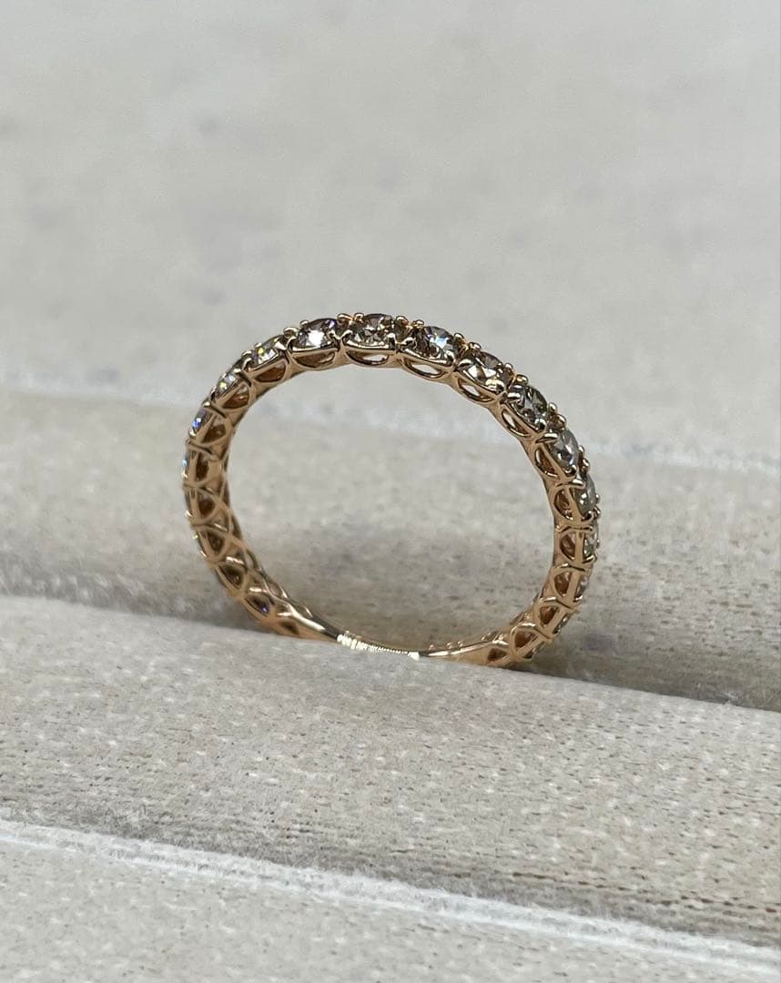 JA5★高級 ダイヤモンド1ct K18PG エタニティ リング