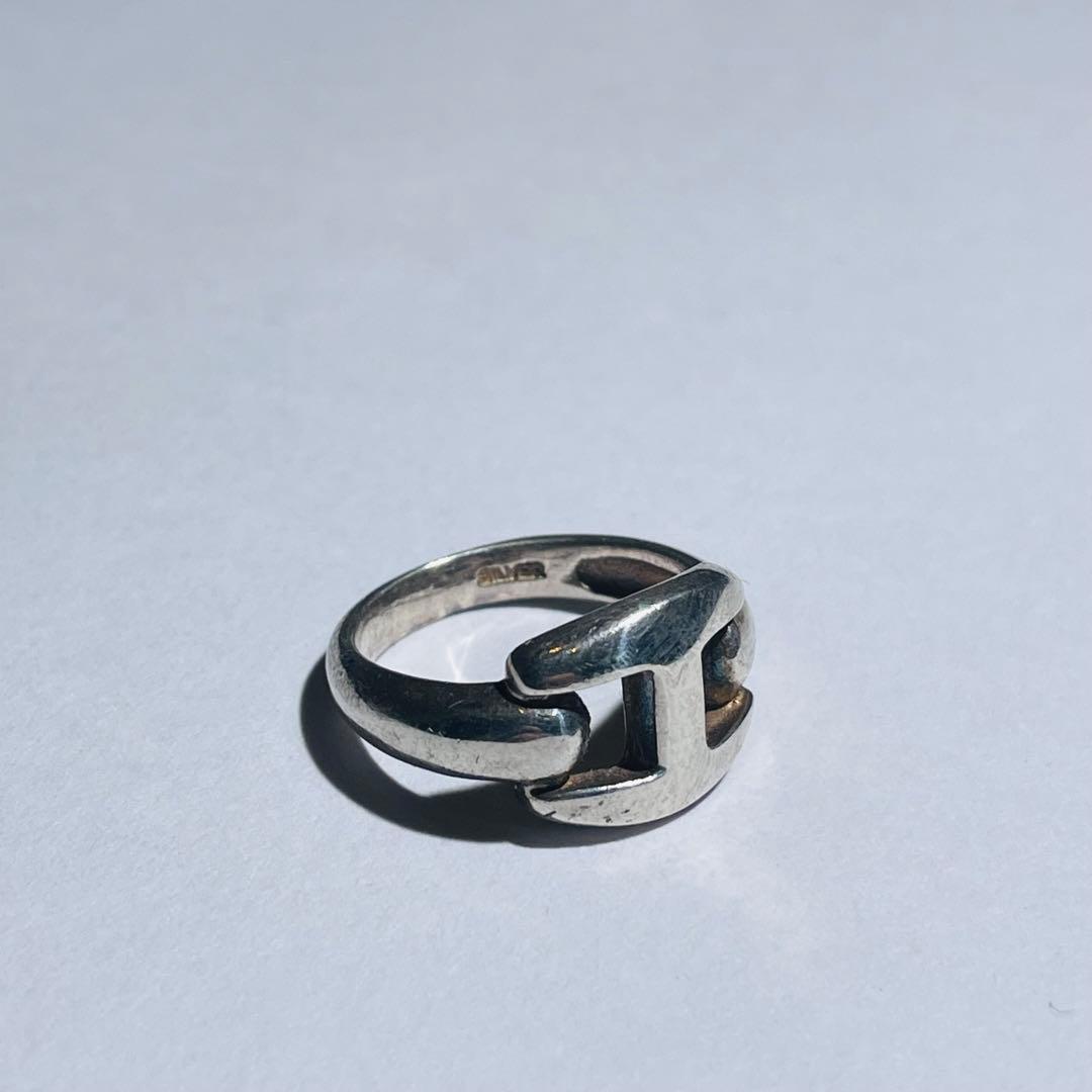 ヴィンテージ シルバー 925 アンカーチェーン リング 11号