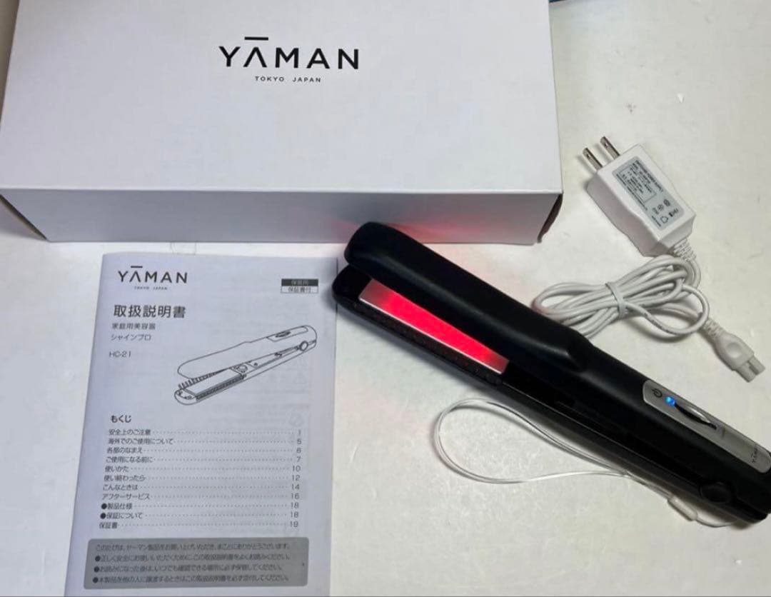 ⑫【極美品】ヤーマンHC-21Bシャインプロ 超音波ヘアアイロン トリートメント
