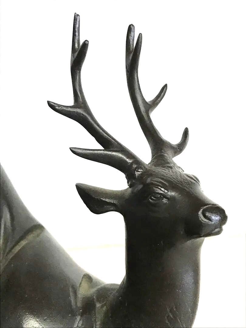 銅製 :鹿寿老人座像