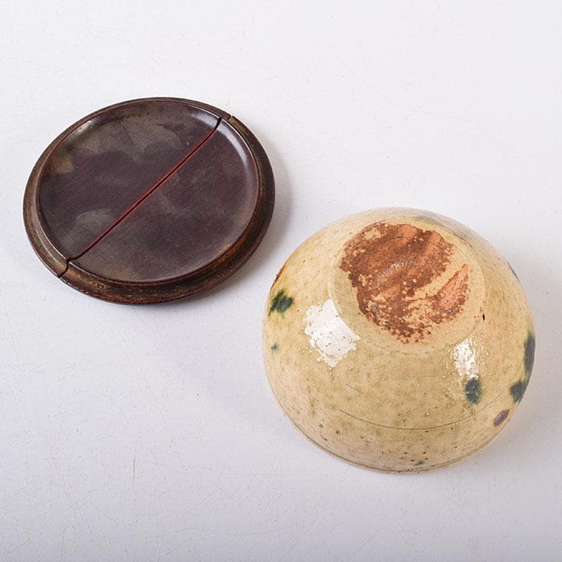 茶道具　瀬戸焼　黄瀬戸　茶入　蓋付　時代箱　C　R8088