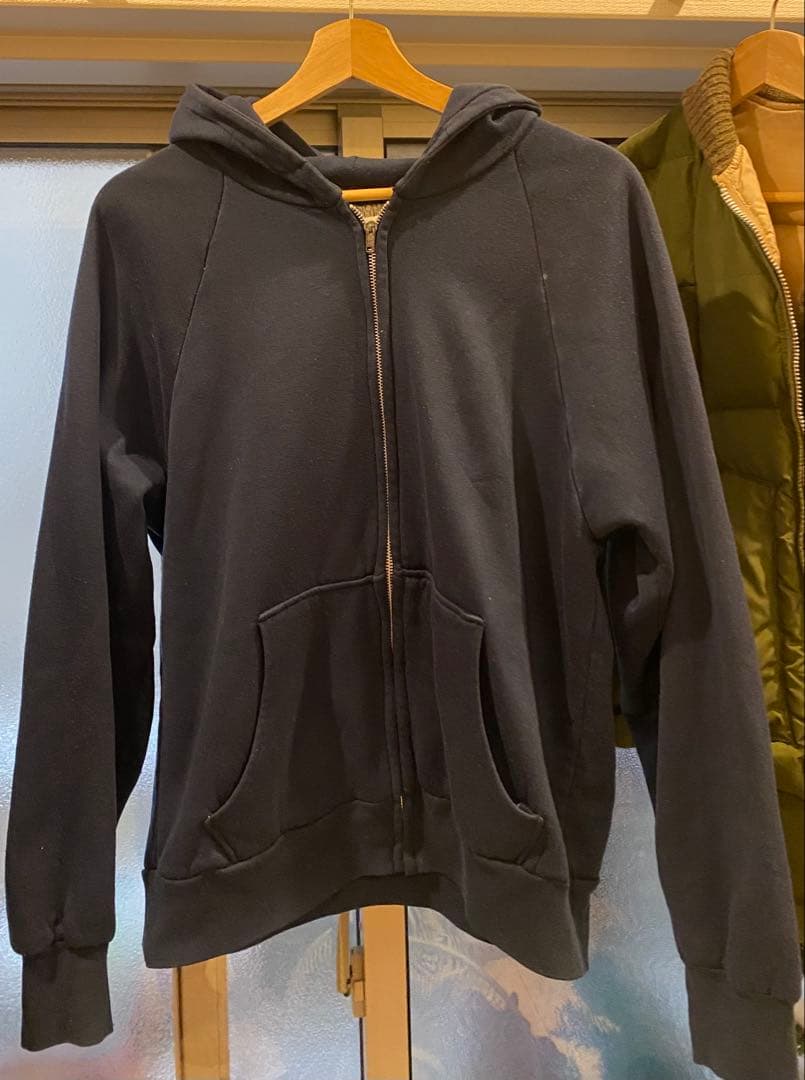 裏サーマルジップパーカー　70s USA製　紺