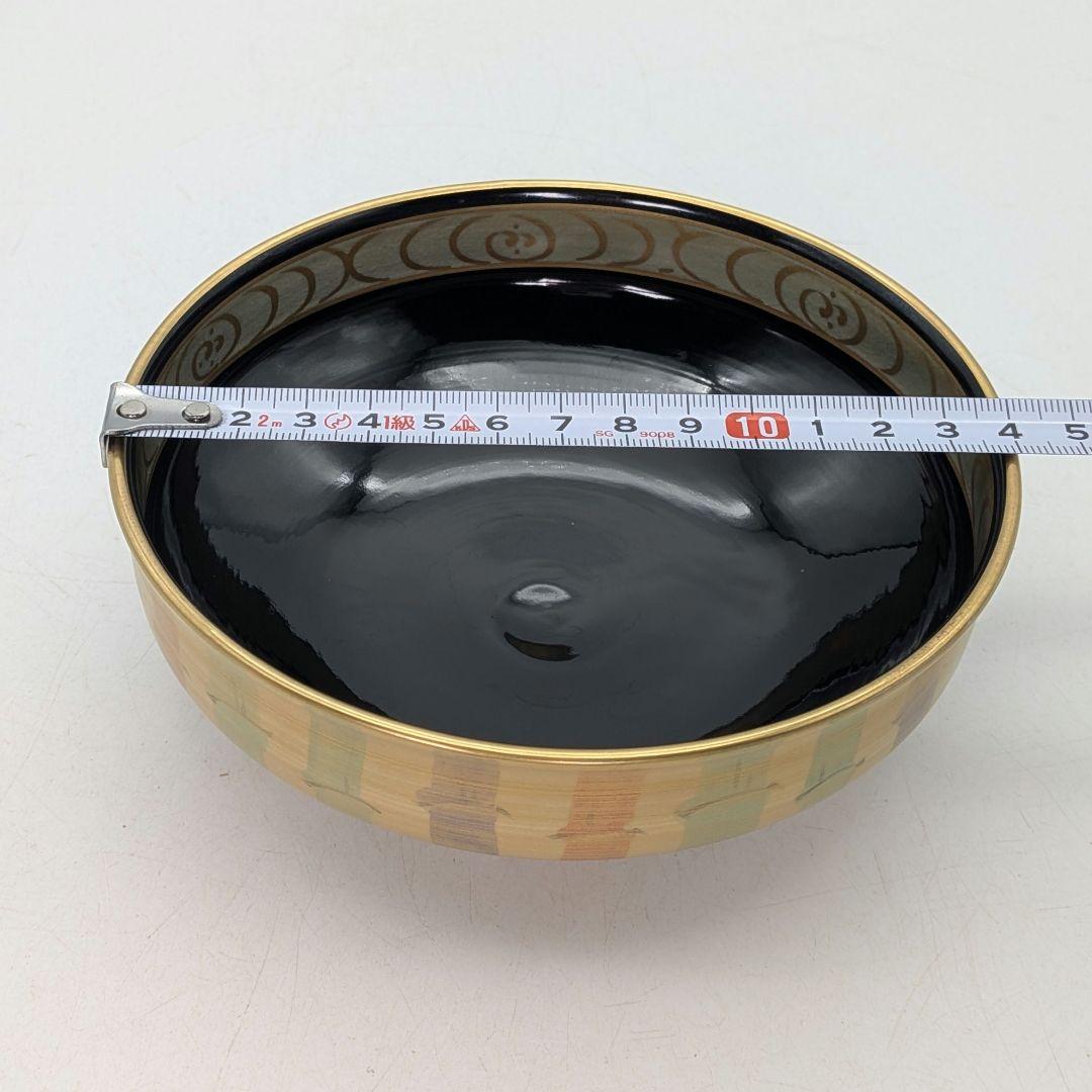 加藤清峰 京焼 黒地金彩茶盌 共箱合布栞 清水焼 抹茶碗 抹茶茶碗 茶道具 茶器