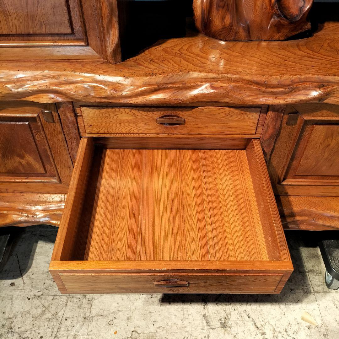 M●WS東名 希少 和ヴィンテージ 屋久杉 茶棚 飾り棚 サイドボード