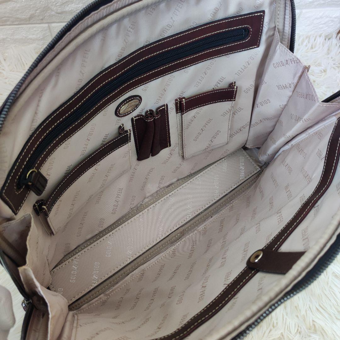 ☆美品☆GOLD PFEIL レザービジネスバッグ A4　本革　メンズ　ワイン
