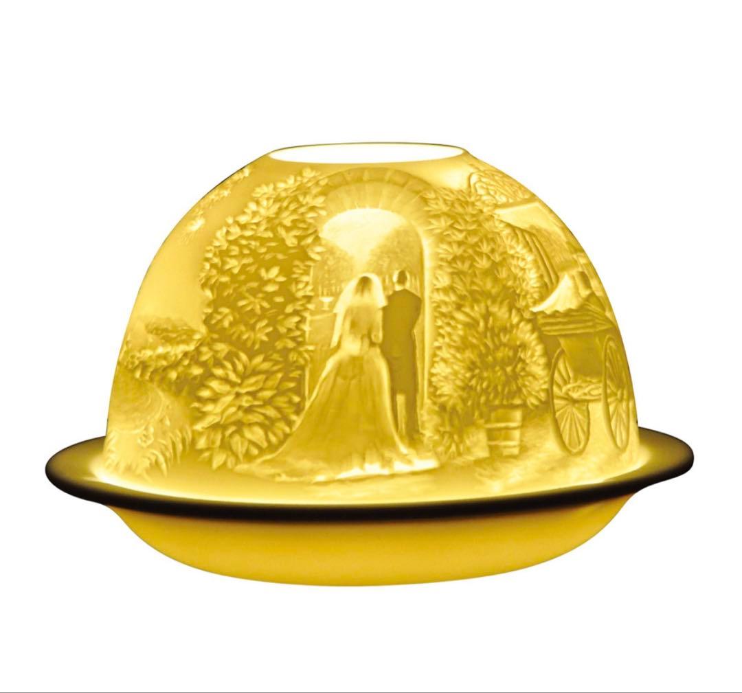 極美品 BERNARDAUD 結婚式の陶器ドーム キャンドルホルダー